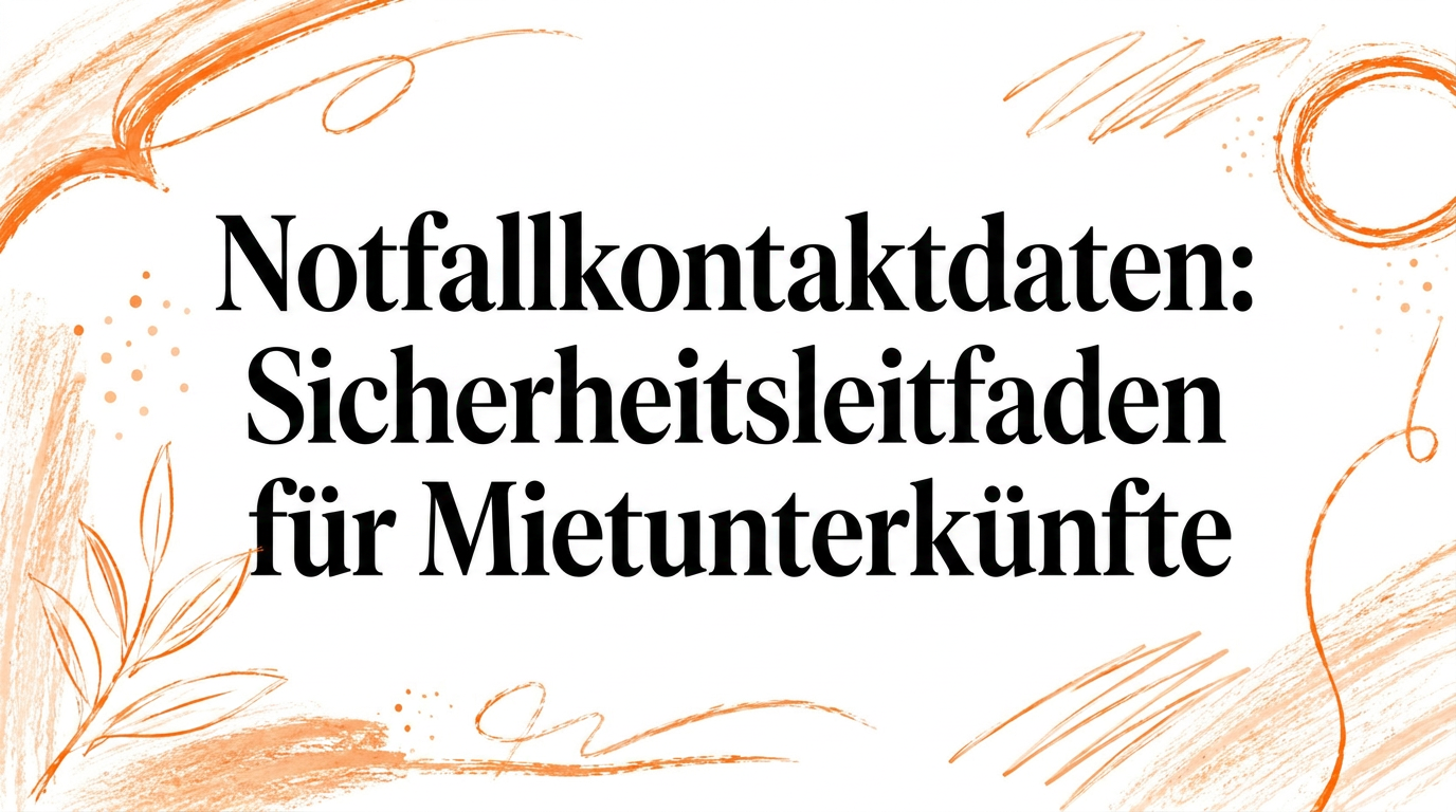 Notfallkontakte: Der Sicherheitsleitfaden für Ihre Ferienunterkunft