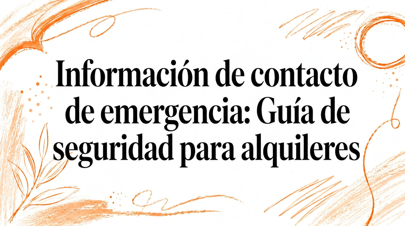 Información de contacto de emergencia: Guía de seguridad para alquileres