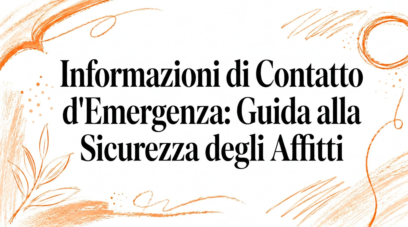 Informazioni di contatto per le emergenze: guida alla sicurezza per gli affitti brevi