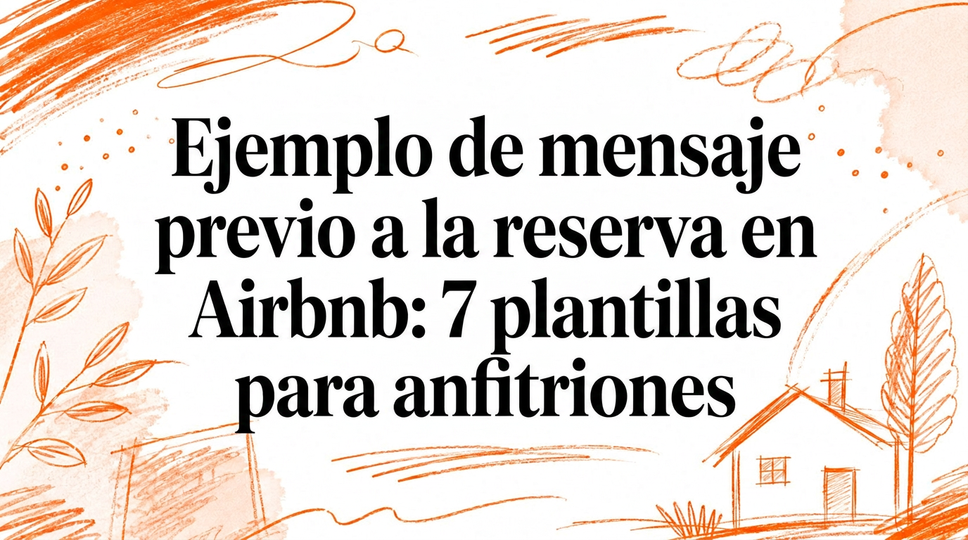 Ejemplo de mensaje de pre-reserva en Airbnb: 7 plantillas para anfitriones
