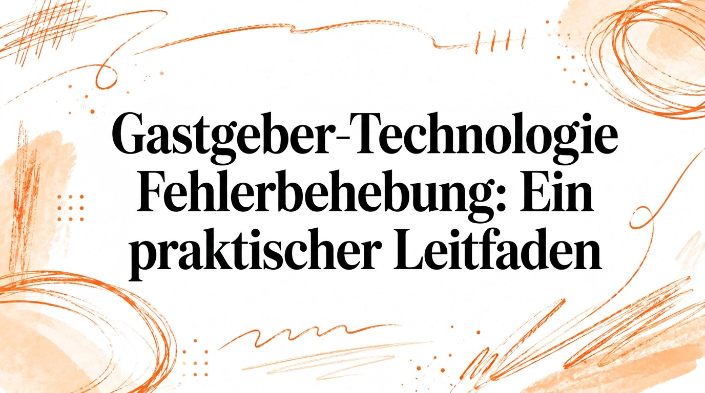 Technik-Fehlerbehebung für Gastgeber: Ein praktischer Leitfaden