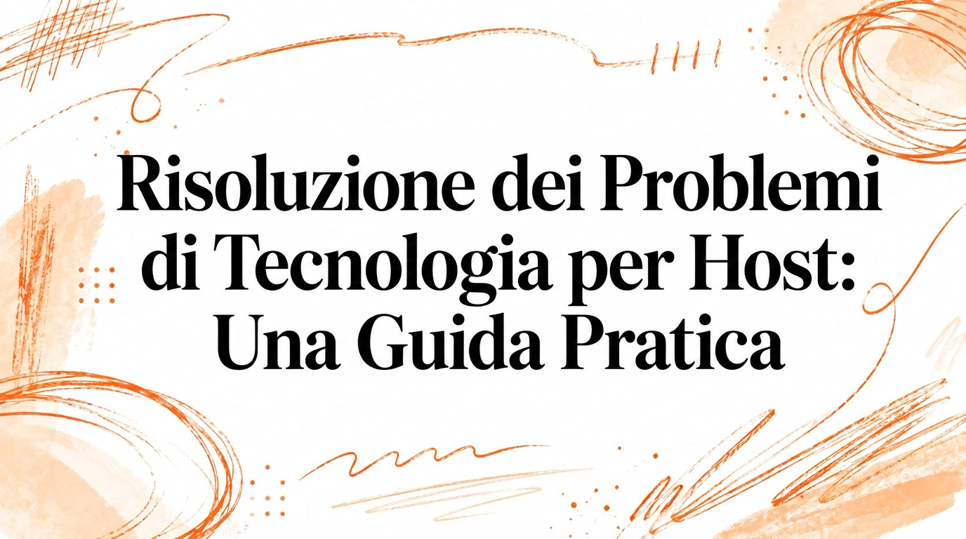 Risoluzione dei problemi tecnologici per host: una guida pratica