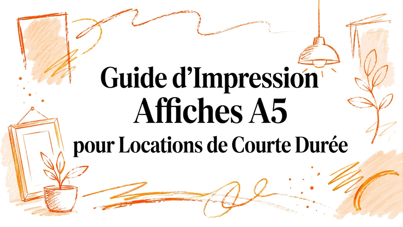 Guide d'impression de posters A5 pour locations de courte durée