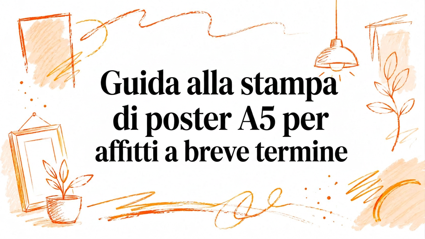 Guida alla stampa di poster A5 per affitti brevi