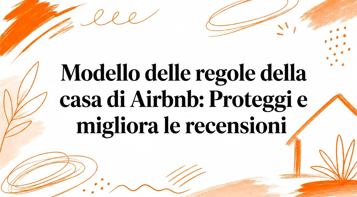 Template di Regole della Casa per Airbnb: Proteggi l'Immobile e Aumenta le Recensioni