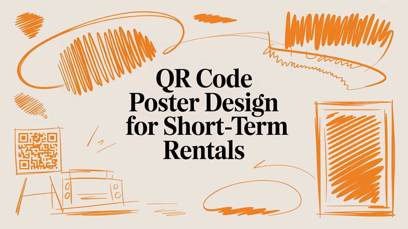 Design di poster con QR Code per affitti a breve termine
